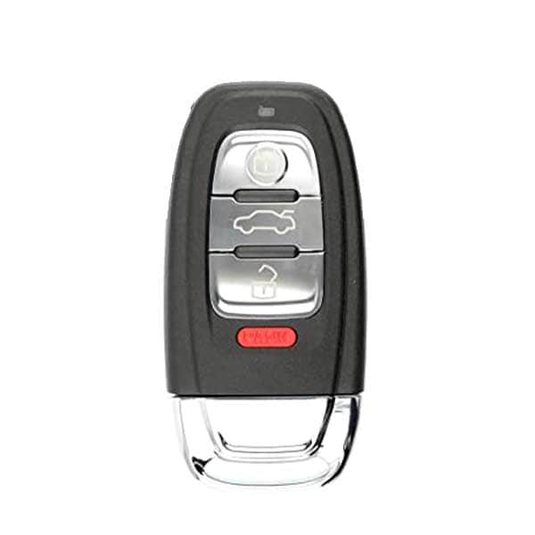 2008-2012 Audi / 4-Button Remote Smart Key Shell w/ Insert Key for PN: 8T0959754A /